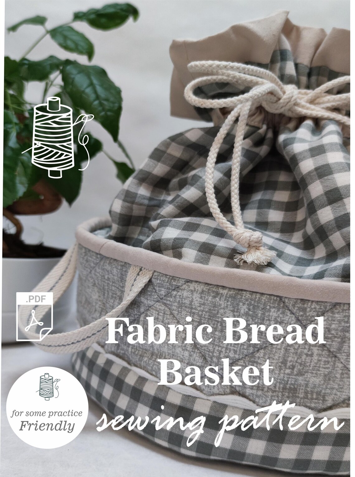 Fabric Bread Basket Sewing Pattern | PDF Digital Download: Full Size ...