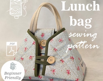 Patron de couture pour sac à lunch matelassé avec instructions (PDF)