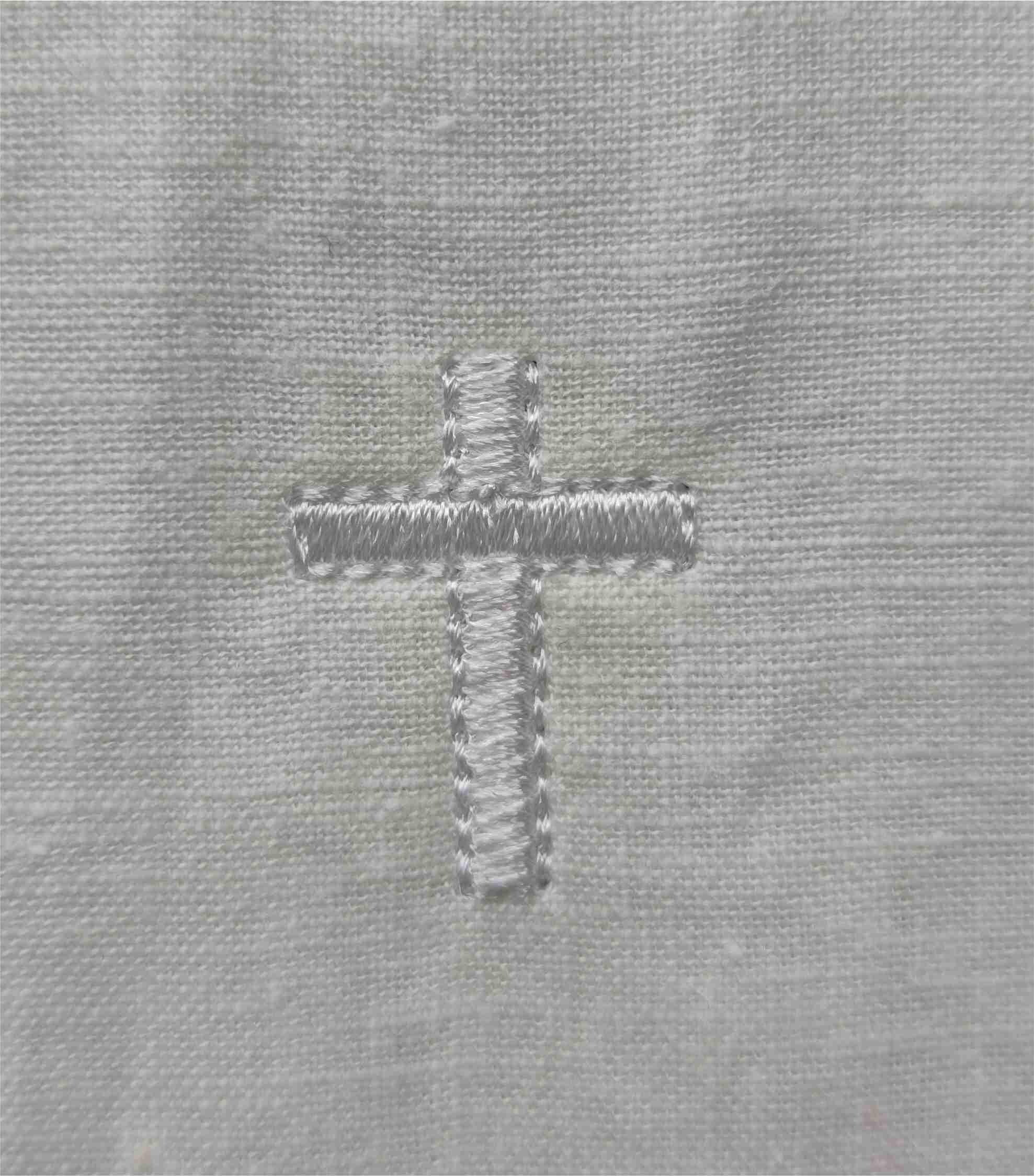 シンプルな十字架の刺繍デザイン：宗教的な洗礼用ファイル（PESおよび