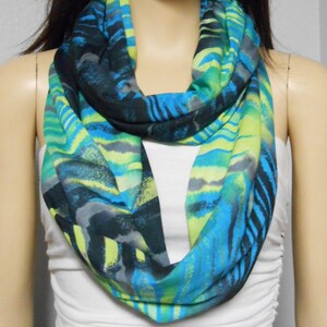 Infinity Scarf  Super Cute Wild Tie Dye Jersey Knit