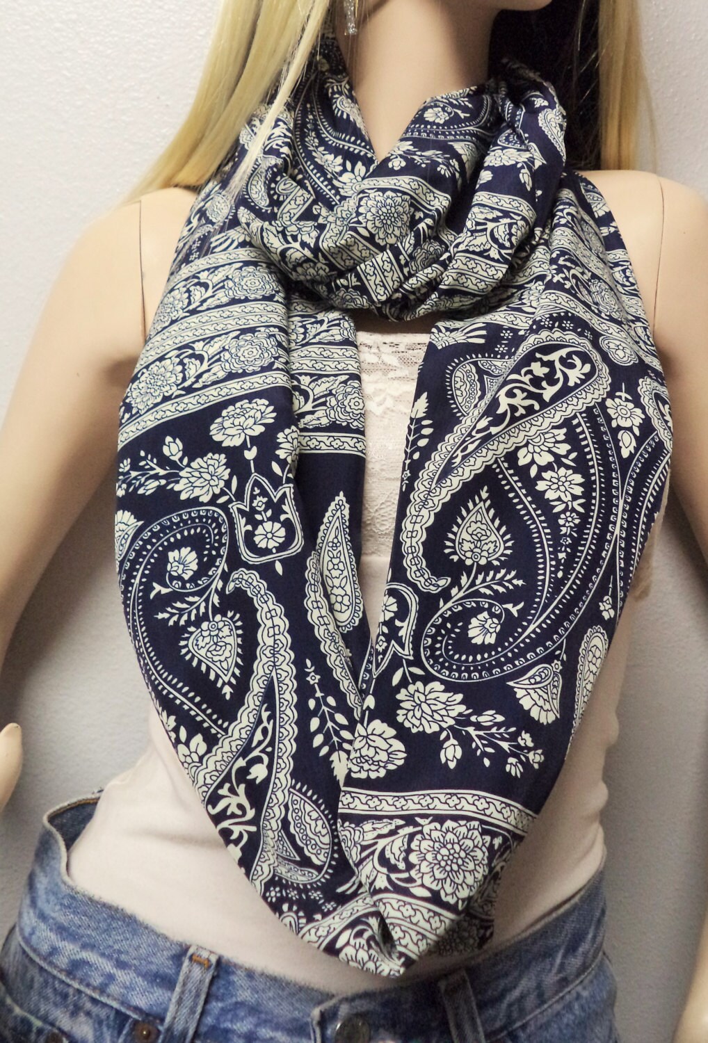 Boho Scarf – Navy main image 0