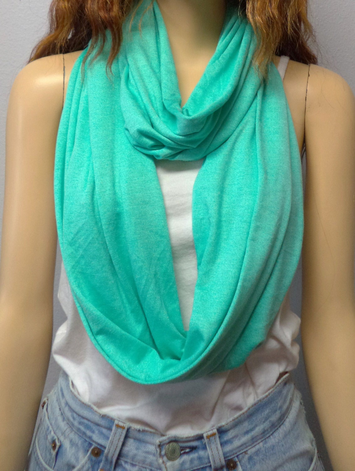 Fabulous Seafoam/minty Green Infinity Scarf SUPER Soft Knit - Etsy