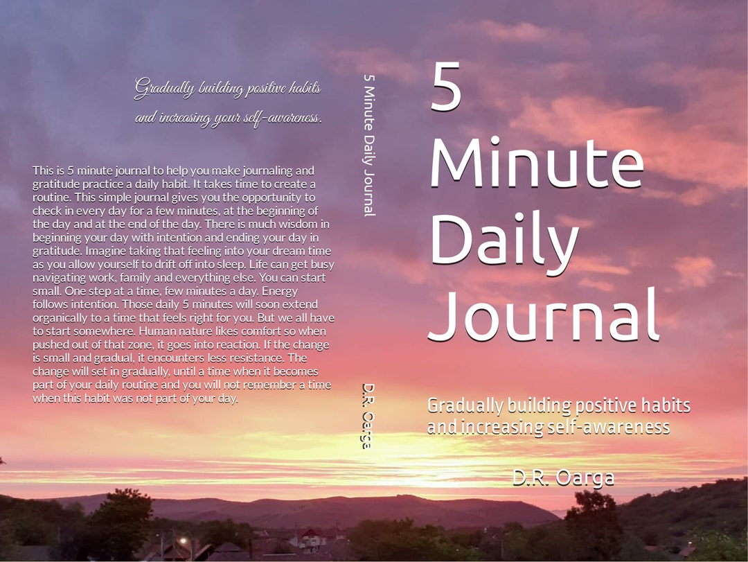 Digital 5 Minute Daily Journal / Daily Gratitude Journal / Daily Self ...