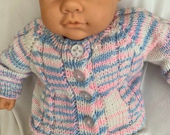 Cardigan for 12-18 moths old. Rainbow colors with white buttons