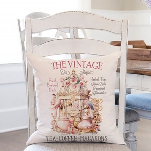 Boutique de thé shabby chic rose roses numériques transfert PNG à la ferme Tea Party bricolage plateau à plusieurs niveaux Image Art rose cuisine cage à oiseaux tasses à thé macarons