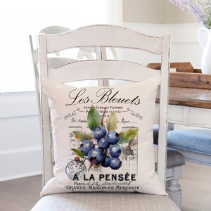 Blueberry Bouquet French Script Image Transfer (Digital Download)