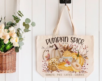 Pumpkin Spice Cafe Clipart, Fall Desserts, Farmhouse Decor (Digital Download)