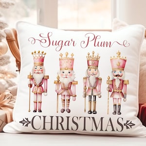 Shabby Chic Quebra-nozes Rosa Transferência Imagem Arte PNG Natal Digital Fazenda DIY Açúcar Ameixa Guirlanda de Natal Bandeja em Camadas Decoração de Balé