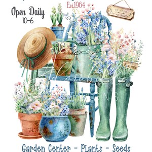 Farmhouse Printable Country Flower Shop Rustic DIY Digital Sign Print ...