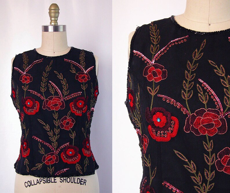 papell boutique evening beaded top