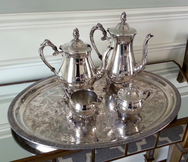 Newport Gorham silverplate tea set silver coffee and tea Etsy