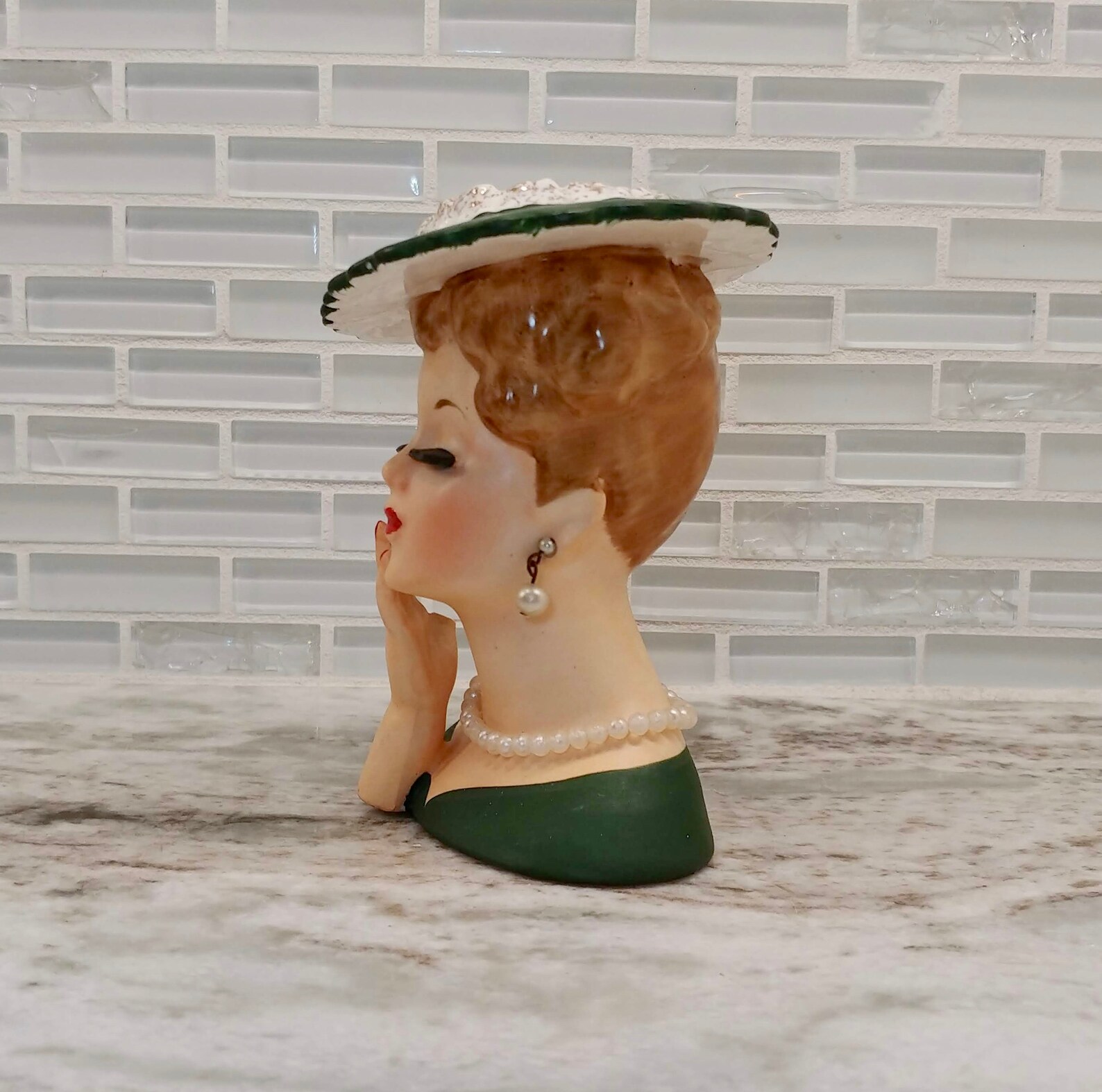 Vintage 1958 Napco lady head vase C3343C Japanese head vase Etsy