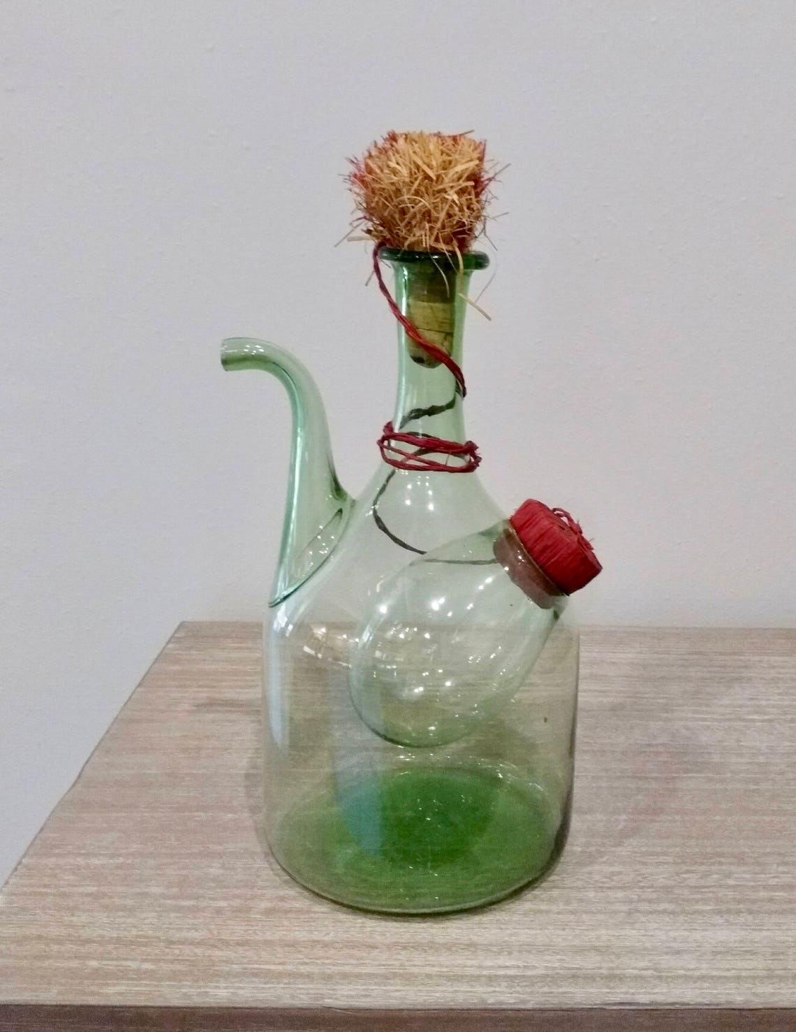 Green Princess House Wine Decanter with Ice Holder Etsy
