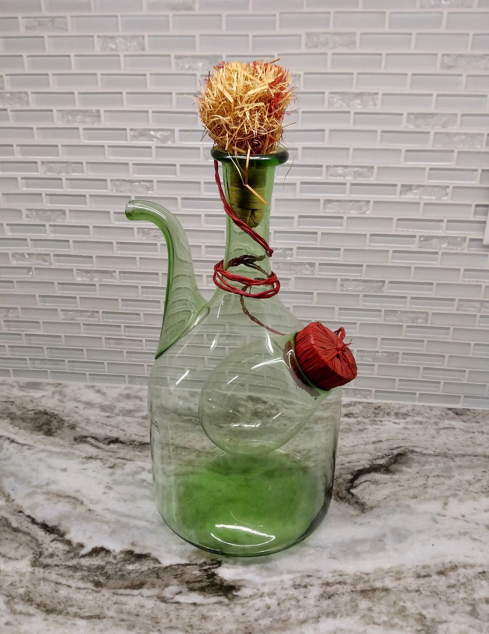 Green Princess House Wine Decanter with Ice Holder Etsy