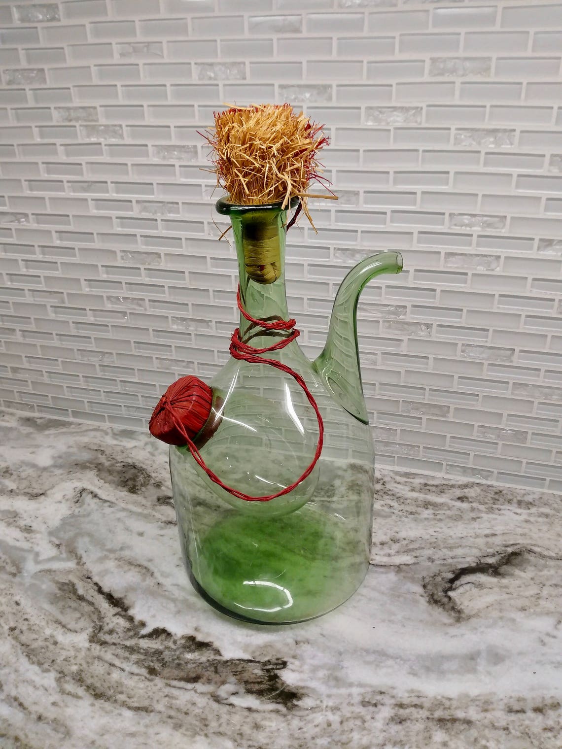 Green Princess House Wine Decanter with Ice Holder Etsy