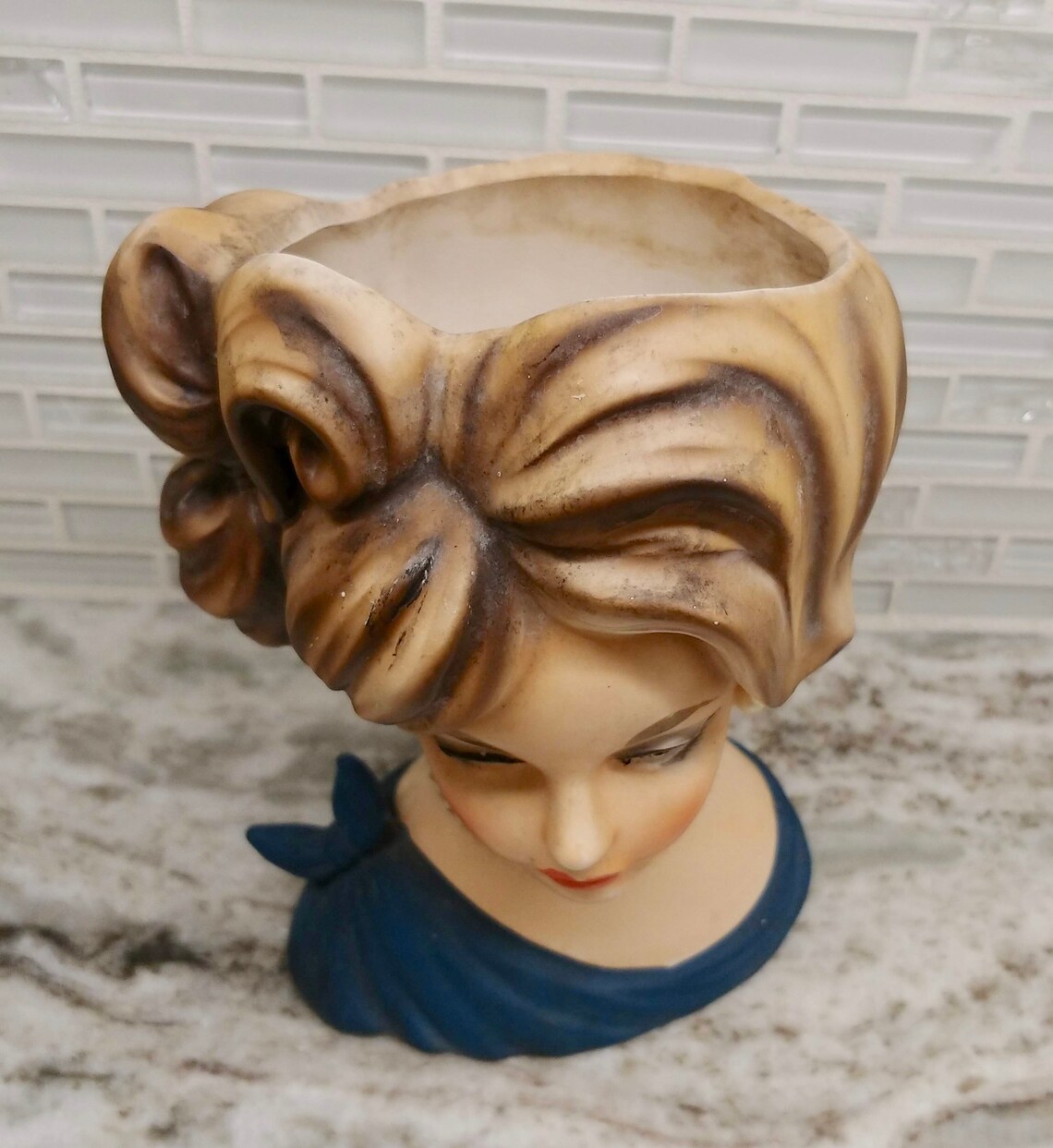 Vintage 1950s Napcoware lady head vase C7293 Japanese head Etsy