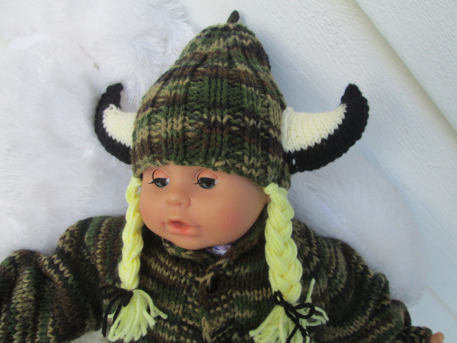 NB Viking Baby Viking Hat Knit Baby Hat Crochet Viking Helmet Etsy
