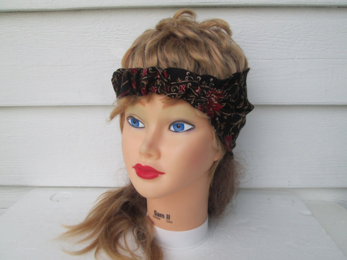 Elastic Back Paisley Fabric Headbands Fabric Headwrap Gypsy Etsy