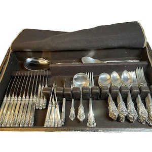 Wallace Grande Baroque Sterling Silver Flatware Set - 72 Pieces