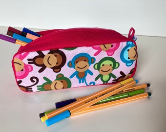 Pencil Case 'Monkey Party' pink