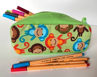 Pencil Case 'Monkey Party' green