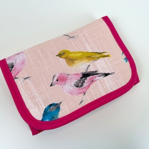 Wallet 'Birds' pink