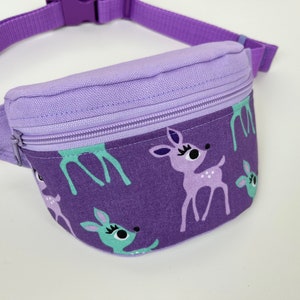Fanny Pack / Bumbag &#39;I love Deer&#39; purple