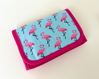 Portemonnaie "Flamingos" türkis-pink