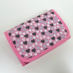 Wallet 'Hearts' old pink