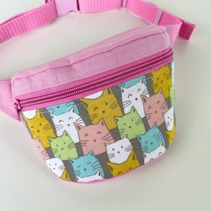 Bauchtasche "Katzen" rosa (2 Größen)