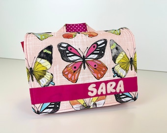 Handlebar Bag 'Butterflies' pink