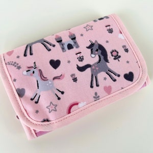 Wallet 'Unicorns' light pink