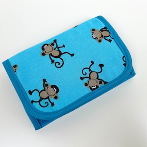Wallet 'Monkeys' turquoise