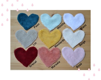 Heart-shaped washable wipes