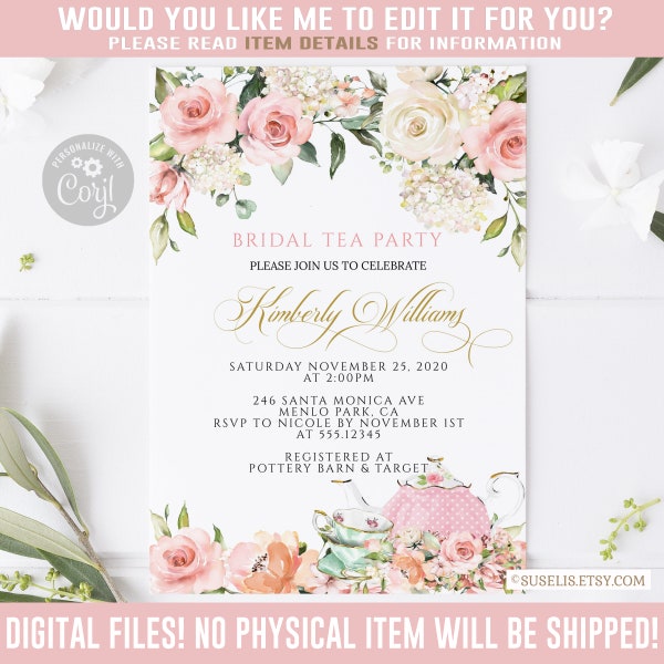 Bridal Shower Tea Party - Etsy