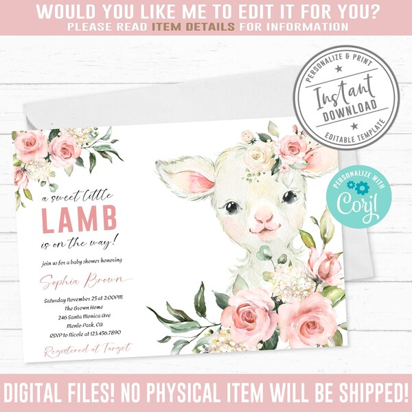 Baby Shower Lamb - Etsy