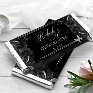 EDITABLE Quinceañera Chocolate Wrapper, Candy Bar, Mis Quince, 15th Birthday, Party Favors, Corjl Template, Instant Download Digital, QU121