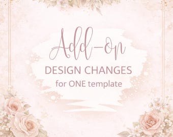 Design Changes for one item - One Template, Add-on Design Modification