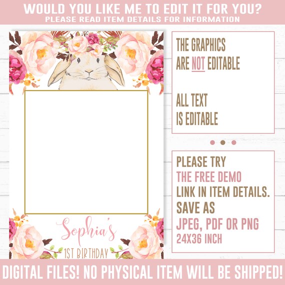 Party Supplies Paper Party Supplies Watercolor Floral Printable Photo Frame Editable Template Romantic Blush Pink Ivory Birthday Photo Booth Frame Party Supplies Paper Party Supplies Watercolor Floral Printable Photo Frame Editable Template Romantic Blush Pink Ivory Birthday Photo Booth Frame