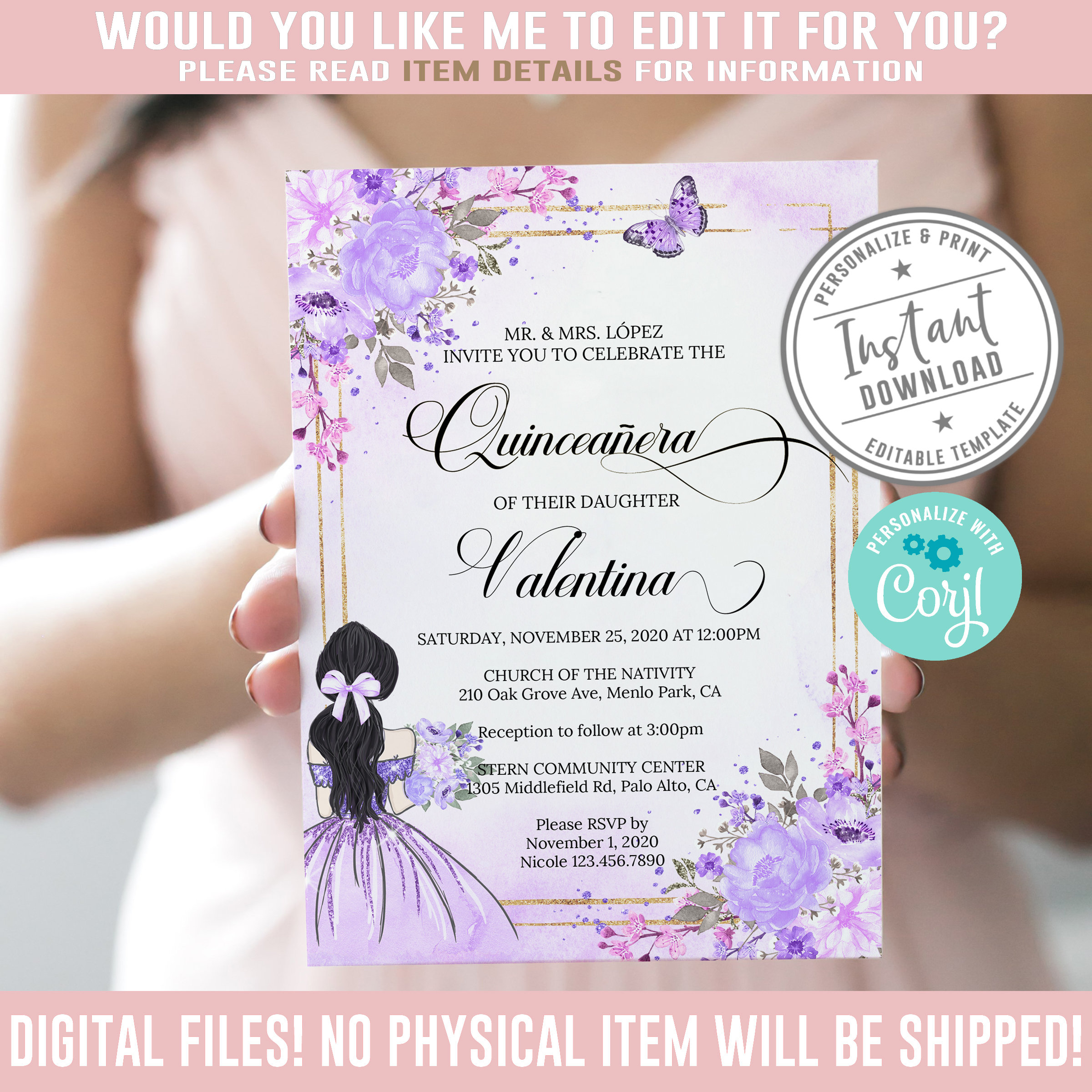 Quinceanera Invitations Templates
