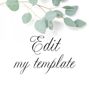 Module complémentaire de personnalisation, Modifiez mon modèle pour moi, Je personnalise votre modèle, Aidez-moi à modifier, Modifier mon modèle, Module complémentaire Modifier le libellé, Modifier pour moi