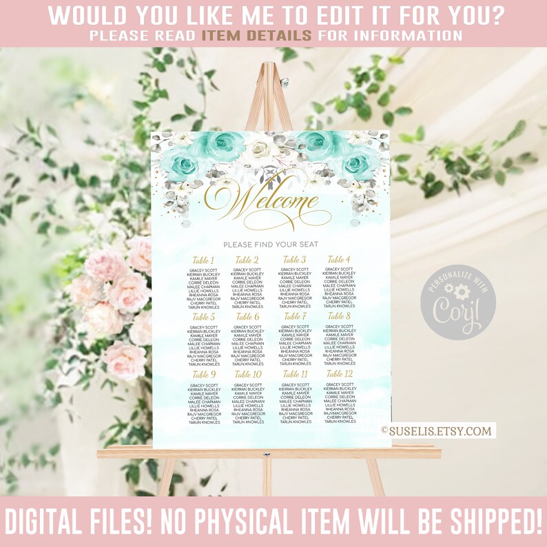 EDITABLE Seating Chart Corjl Template Instant Download Etsy EDITABLE Seating Chart Corjl Template Instant Download Etsy