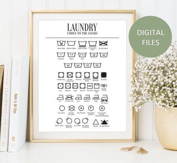 Printable Laundry Expert Clean symbols print, Dresses treatment indicator, Ironing education artwork, Laundry symbols poster Toilet decor, Electronic Documents photograph relating to Laundry Symbols Printable called Printable Laundry Consultant Clean symbols print, Apparel treatment signal, Ironing education and learning artwork, Laundry symbols poster Toilet decor, Electronic Documents