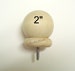 2' x 2 1/4'- Wood Round Ball Finial - Curtain Rod Ends / Wood Newel Post Caps Baluster 