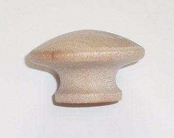 1 1/2" Wood Cabinet Knobs / Birch Drawer Pulls with screws -  Order 10-50 - Made in USA