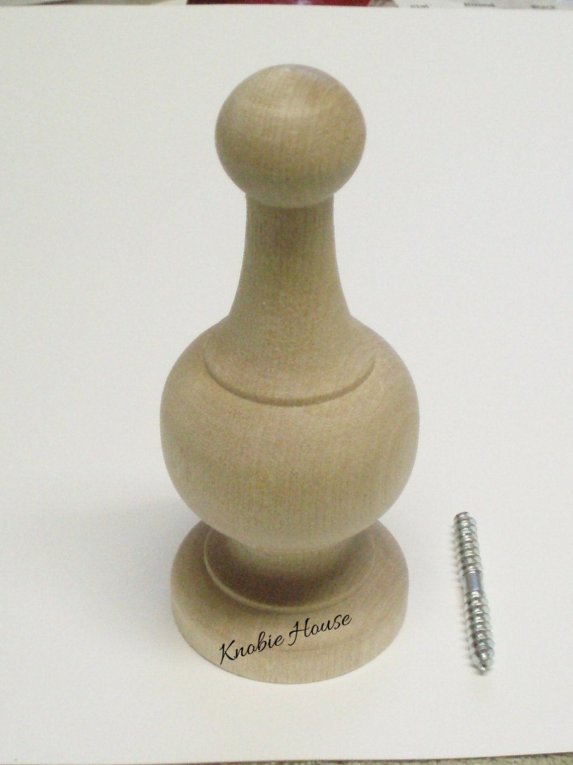 4 3/8 Round Top USA Made Wood Finials Curtain Rod Etsy