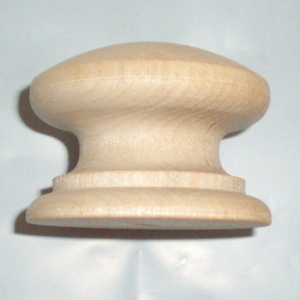 2 pcs - 2" USA Made - Birch Hard Wood British Cabinet Pulls / Drawer Knobs with screws  - Choose How Many - Made in USA