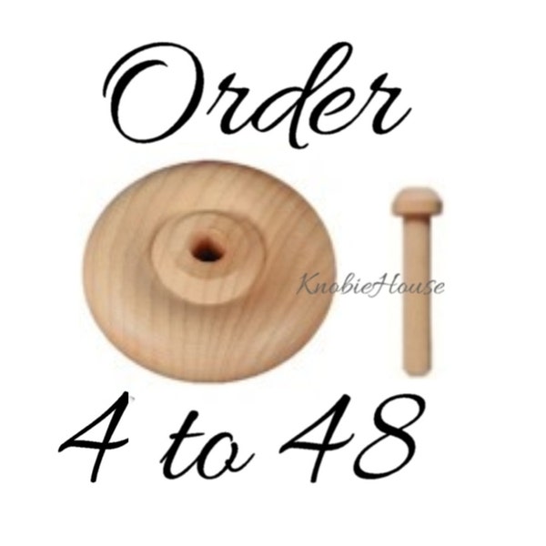 1 1/2" Wood Wheels with Axle -Toy Parts Wooden Wheel and Crafts - Order - 4, 12, 24 or 48