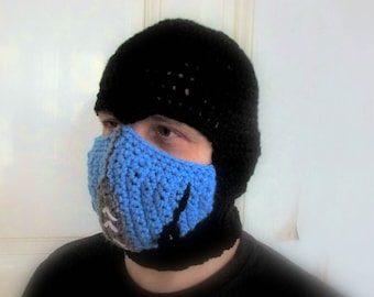 Sub Zero Beanie, crochet ski mask, bike mask, crochet hat, Sub-Zero hat,