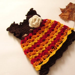 crochet baby dress pattern pattern pdf Baby Shower Gift thanksgiving dress pattern image 1